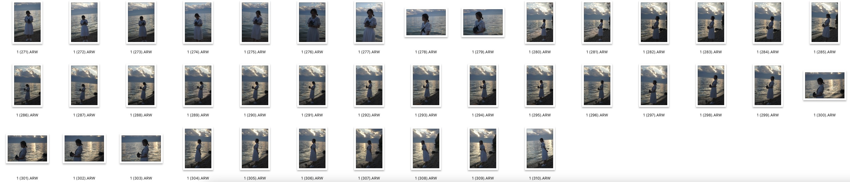 图片[2]-310张海边逆光日系美女RAW原图ARW格式未修原片PS修图练习素材