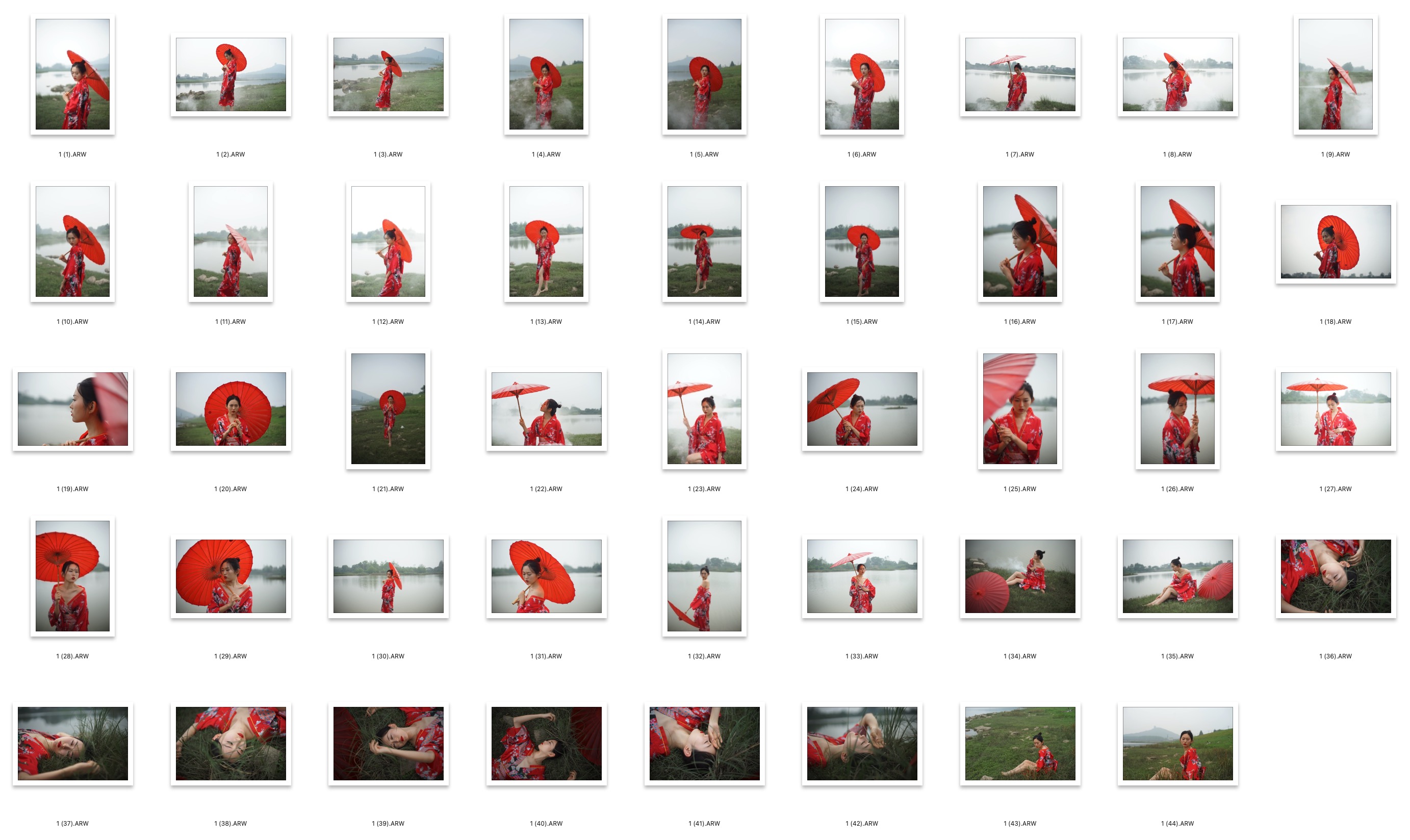 图片[2]-44张红伞美女外拍写真RAW原图ARW格式未修原片摄影原档PS修图练习素材