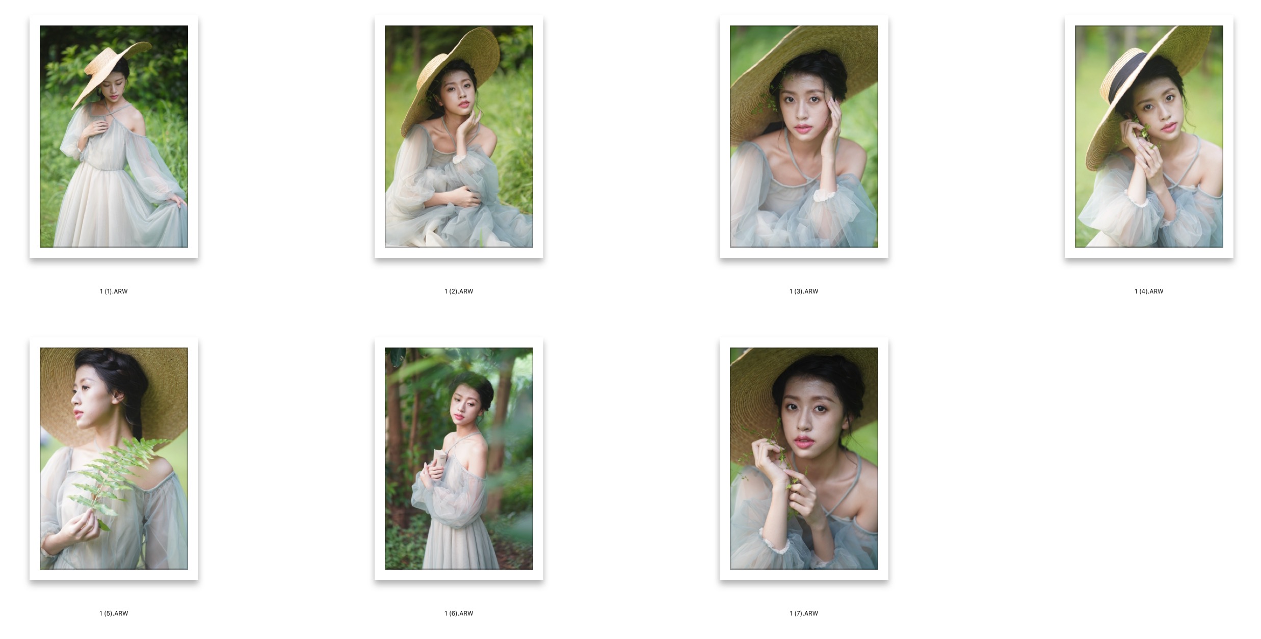 图片[2]-7张小清新森系美女写真RAW原图ARW格式未修原片摄影原档PS修图练习素材