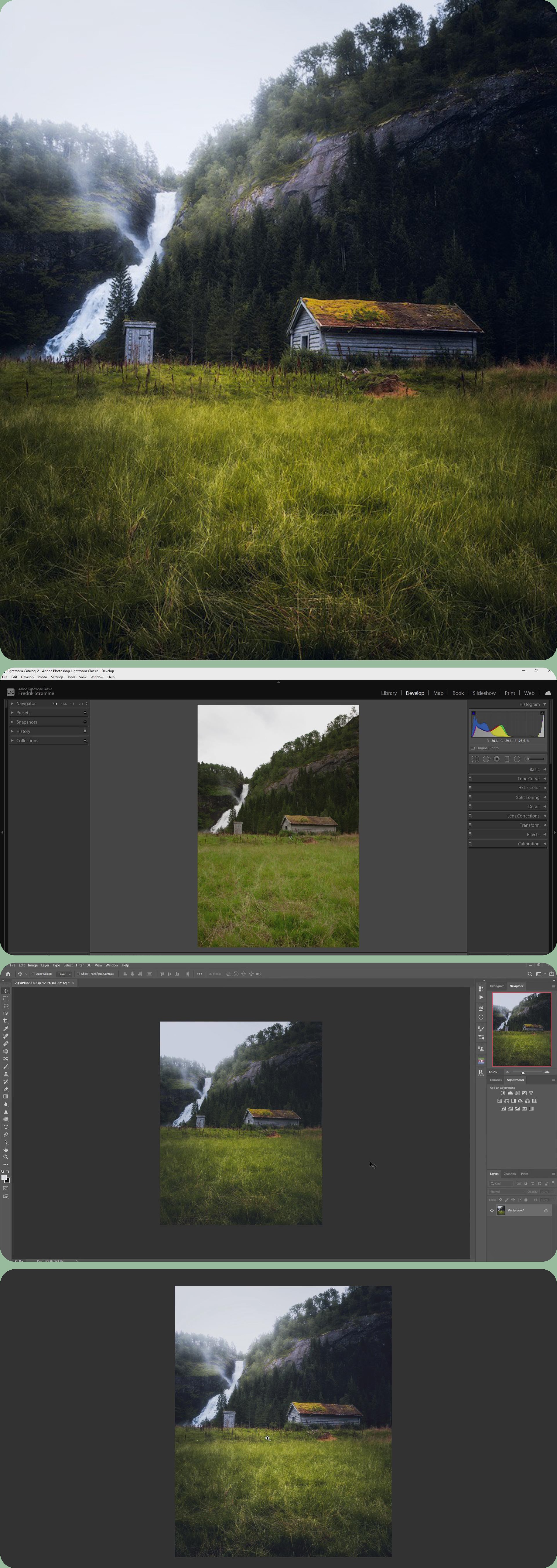 图片[1]-风光摄影师Fredrik Stromme山间小屋风光摄影后期教程-中英字幕-美夕摄影资源