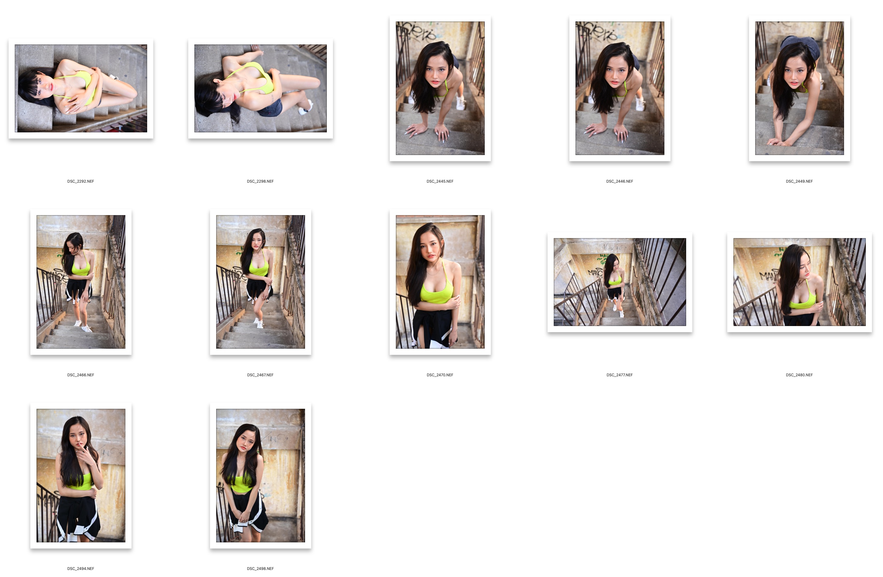 图片[2]-12张性感美女楼梯写真人像RAW原片,人像修图练习RAW素材