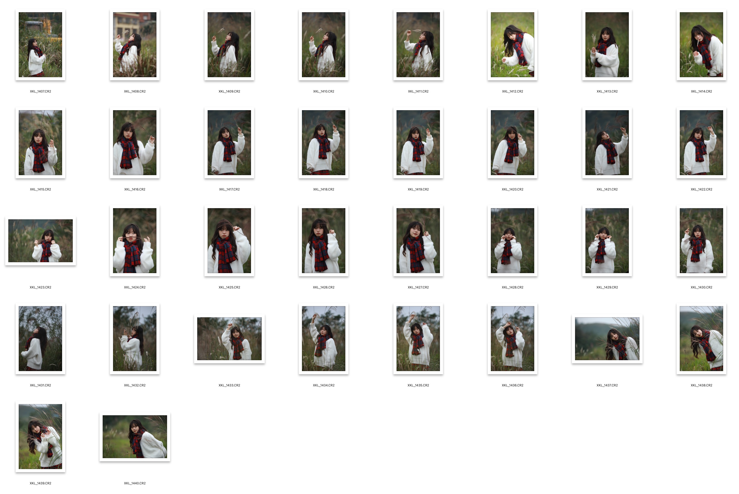 图片[2]-34P户外白毛衣围脖女孩raw原图,人像修图练习RAW素材