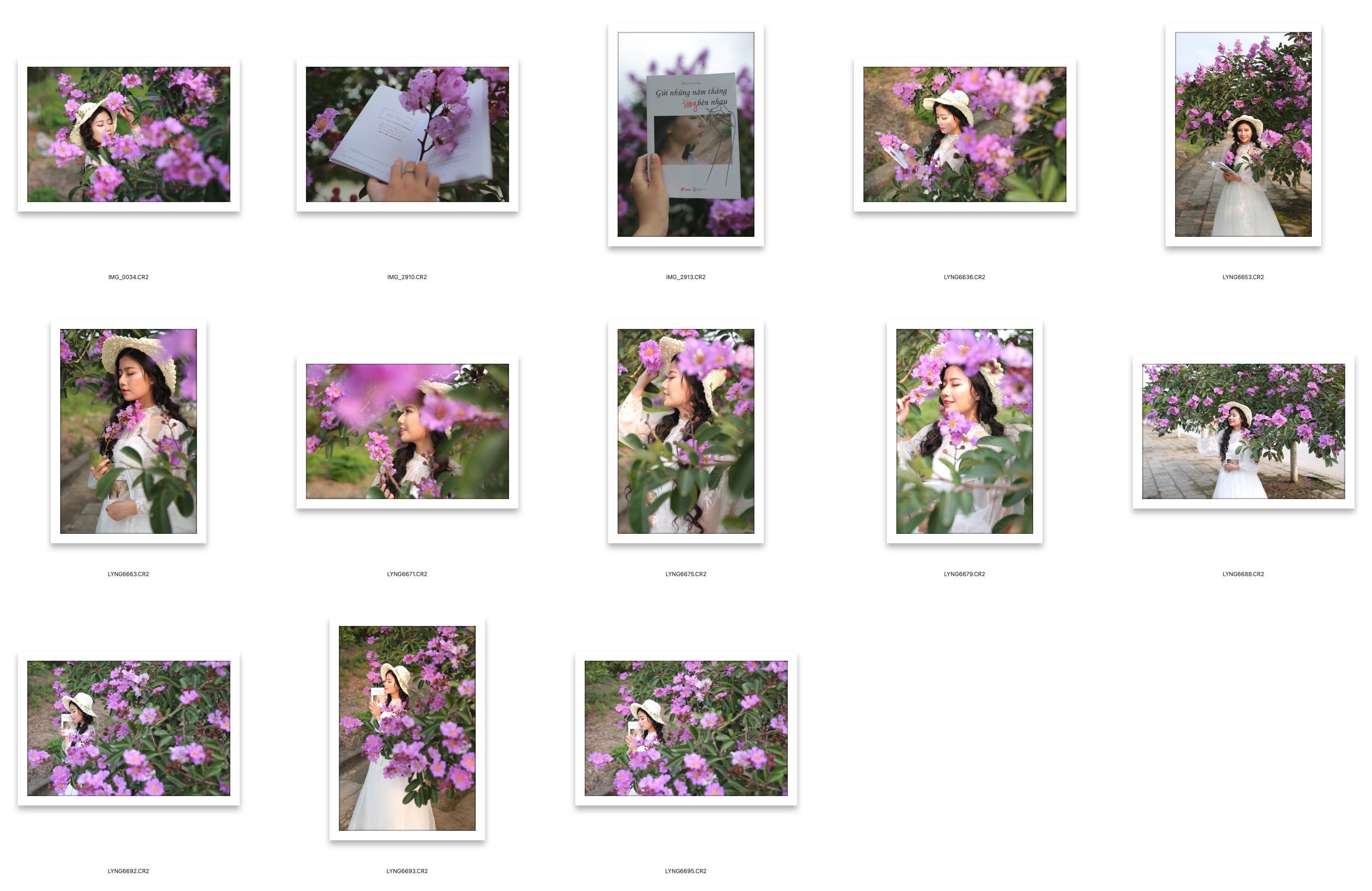 图片[2]-13张户外花季美女人像摄影后期调色修图练习RAW原图素材