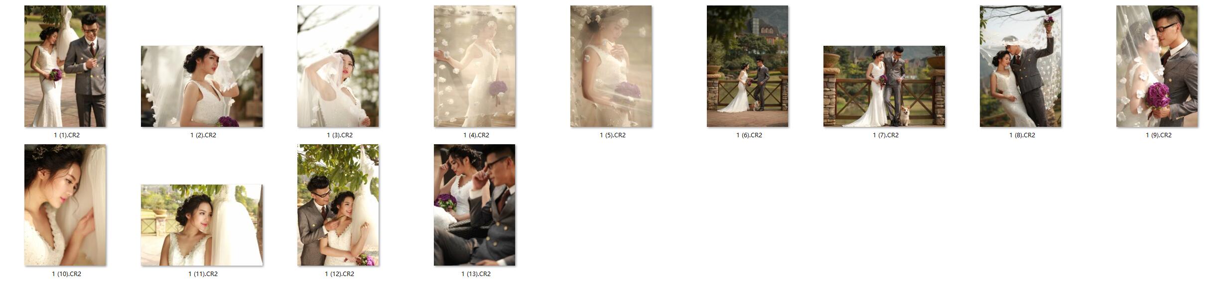 图片[2]-13张影楼外拍婚纱摄影人像RAW原图,影楼后期修图练习RAW素材