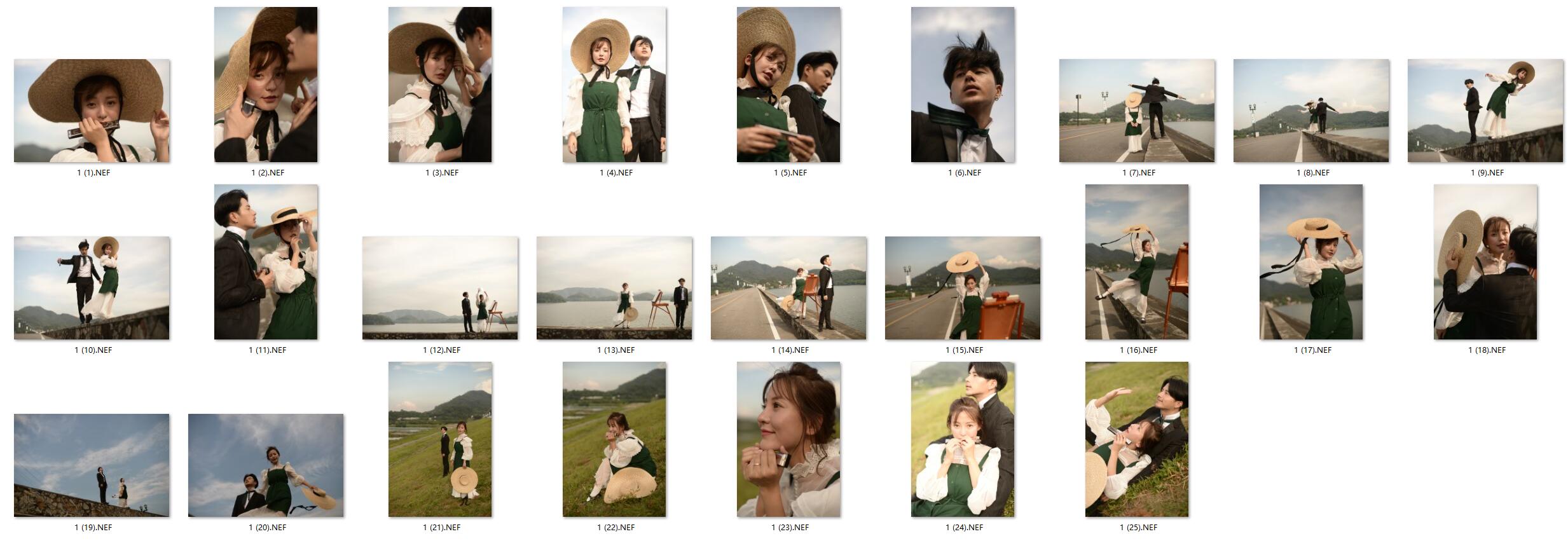 图片[2]-25张影楼旅拍婚礼情侣摄影RAW原图,后期修图练习RAW素材