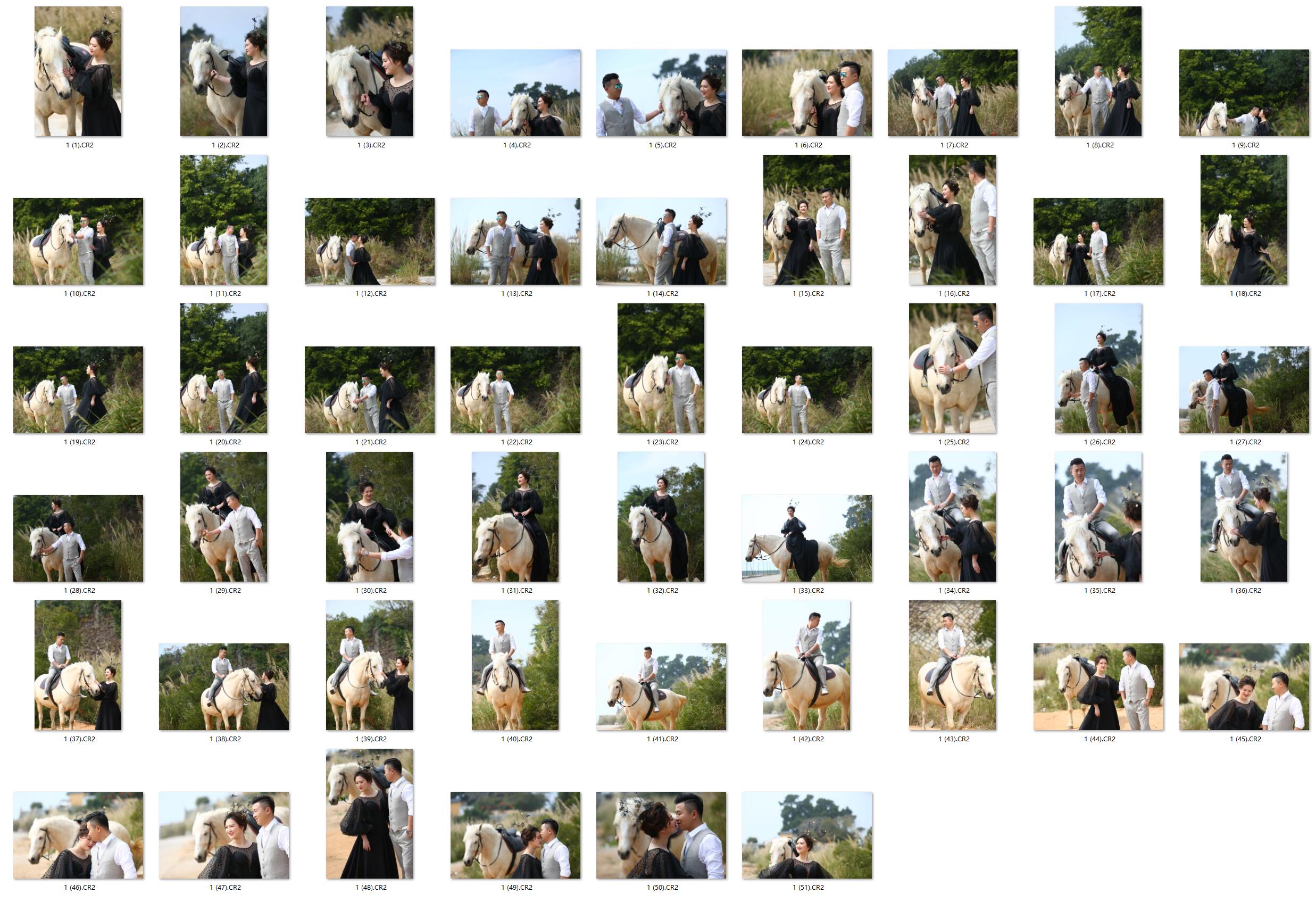 图片[2]-51张外景婚礼人像摄影RAW原图-影楼后期修图练习RAW素材