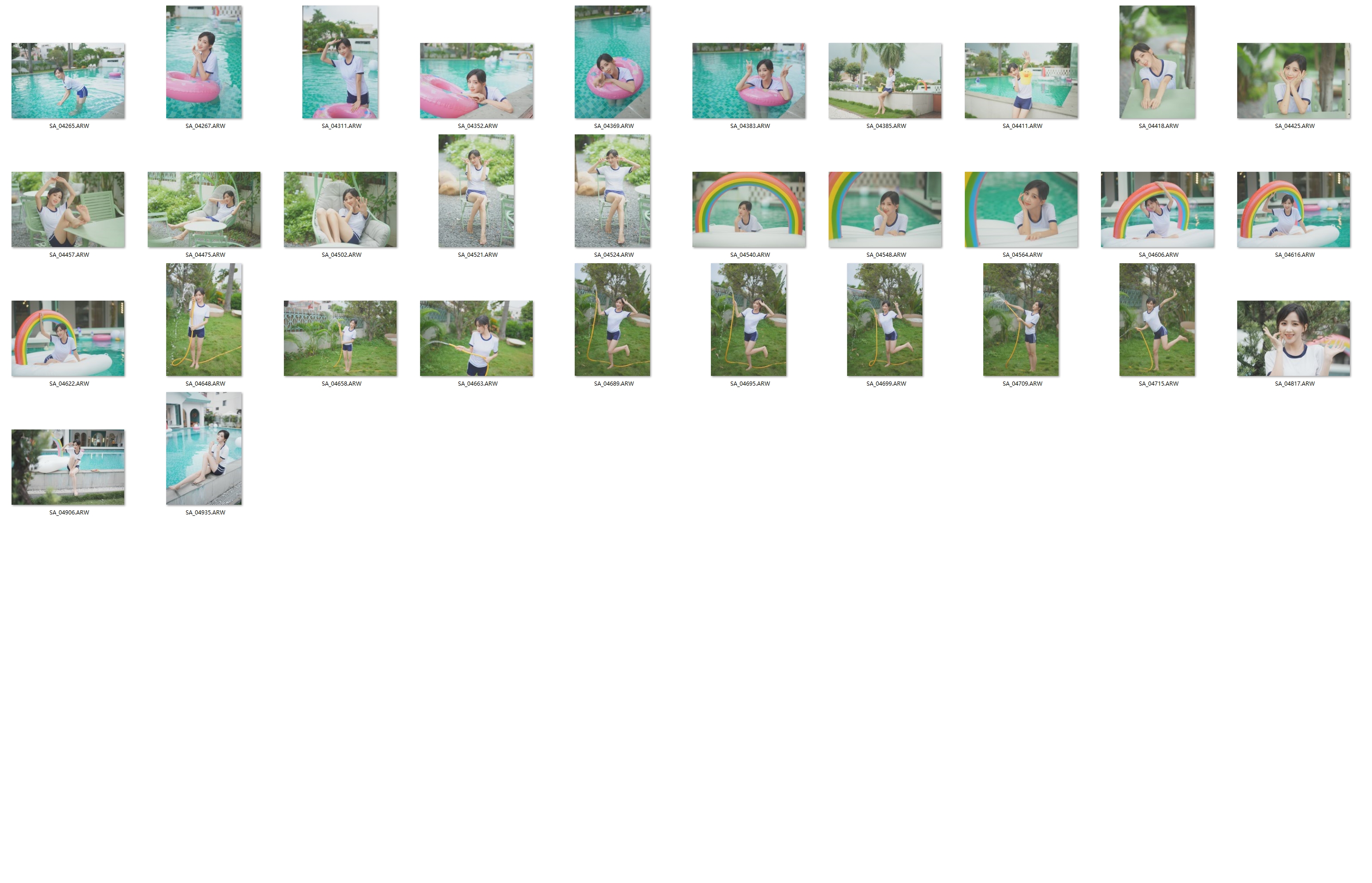 图片[2]-32张泳池玩水美女人像摄影RAW原图素材