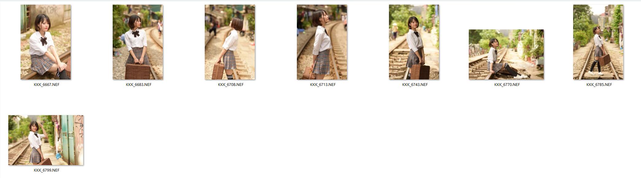 图片[2]-8张铁路美女制服写真人像摄影RAW原图