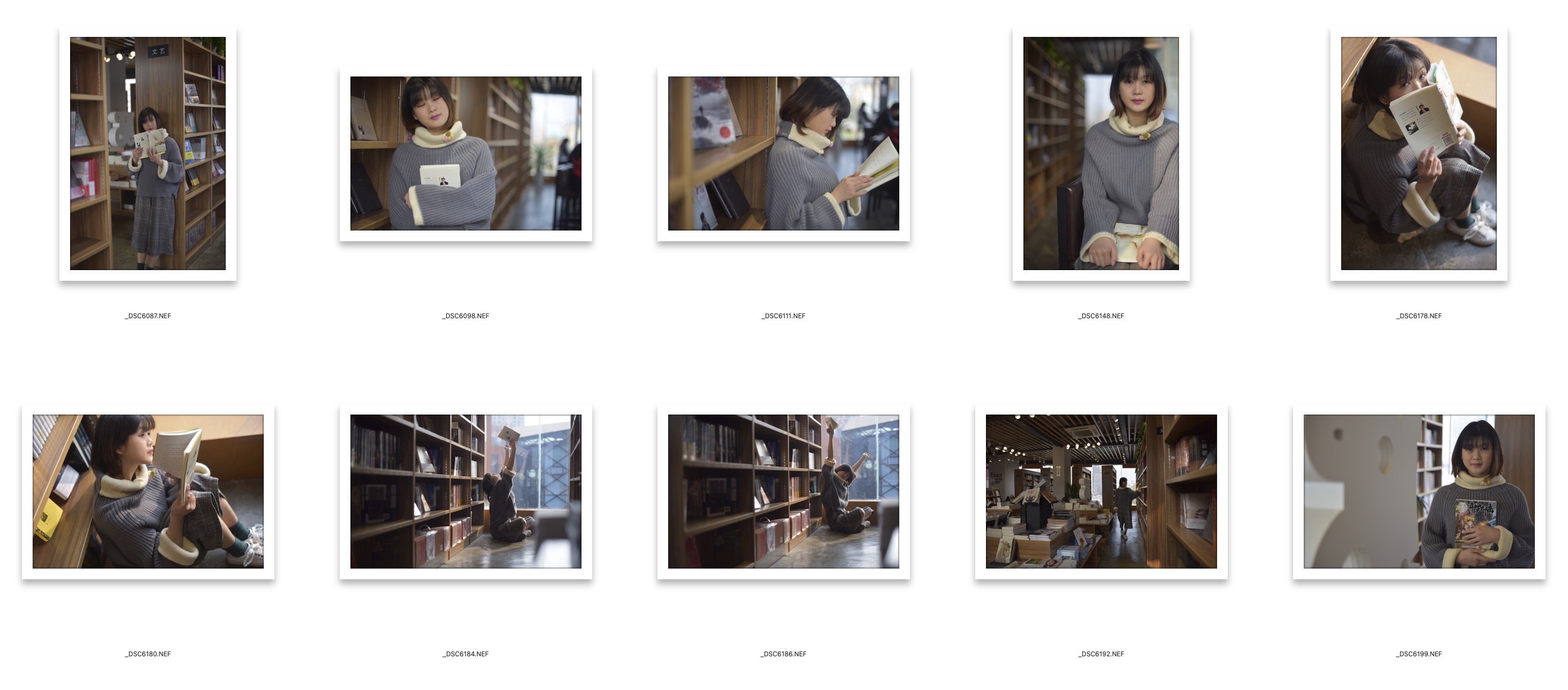 图片[2]-10张图书馆学妹美少女人像摄影RAW原图素材