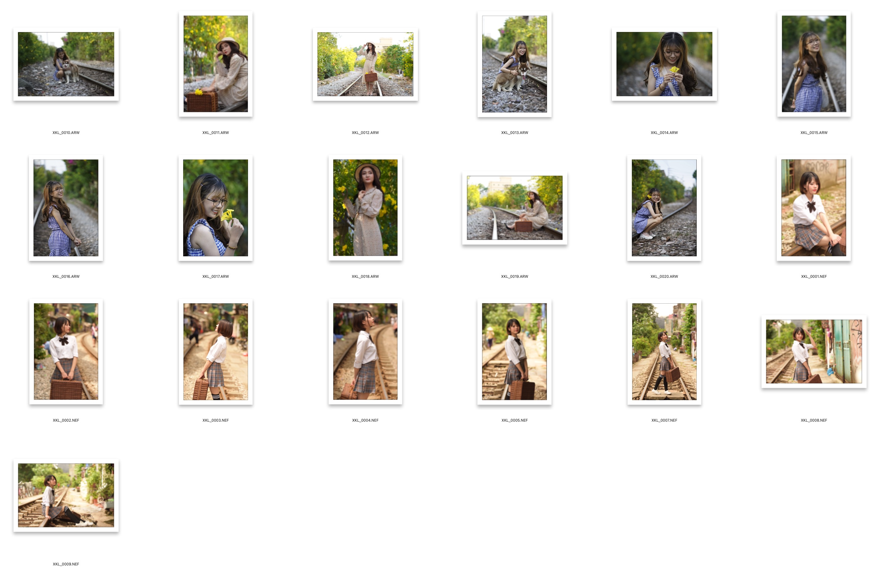 图片[2]-19P约拍铁路短发JK制服人像美女RAW原图修图练习RAW素材