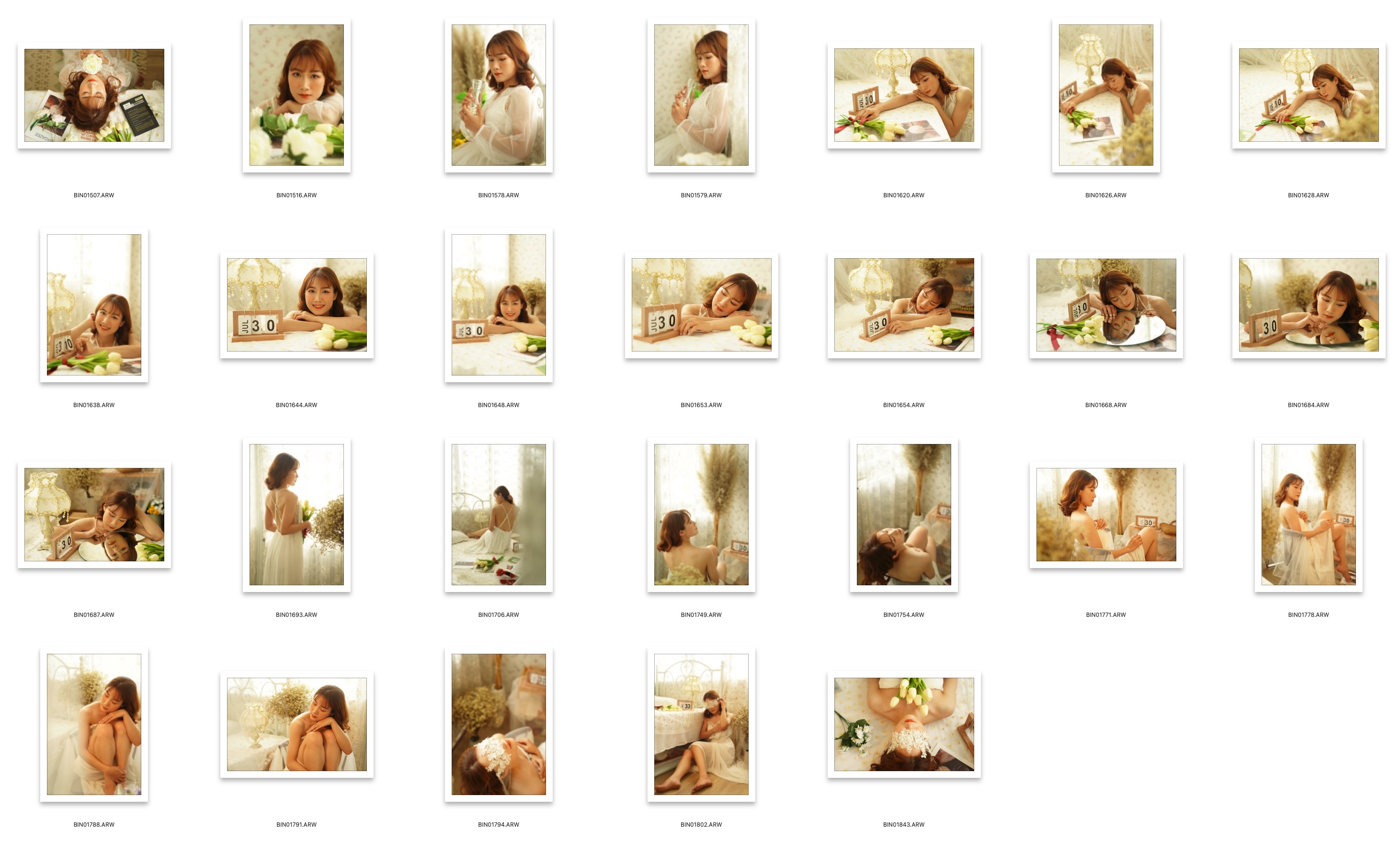 图片[2]-26张暖调室内私房情绪美女人像摄影后期修图RAW原图素材