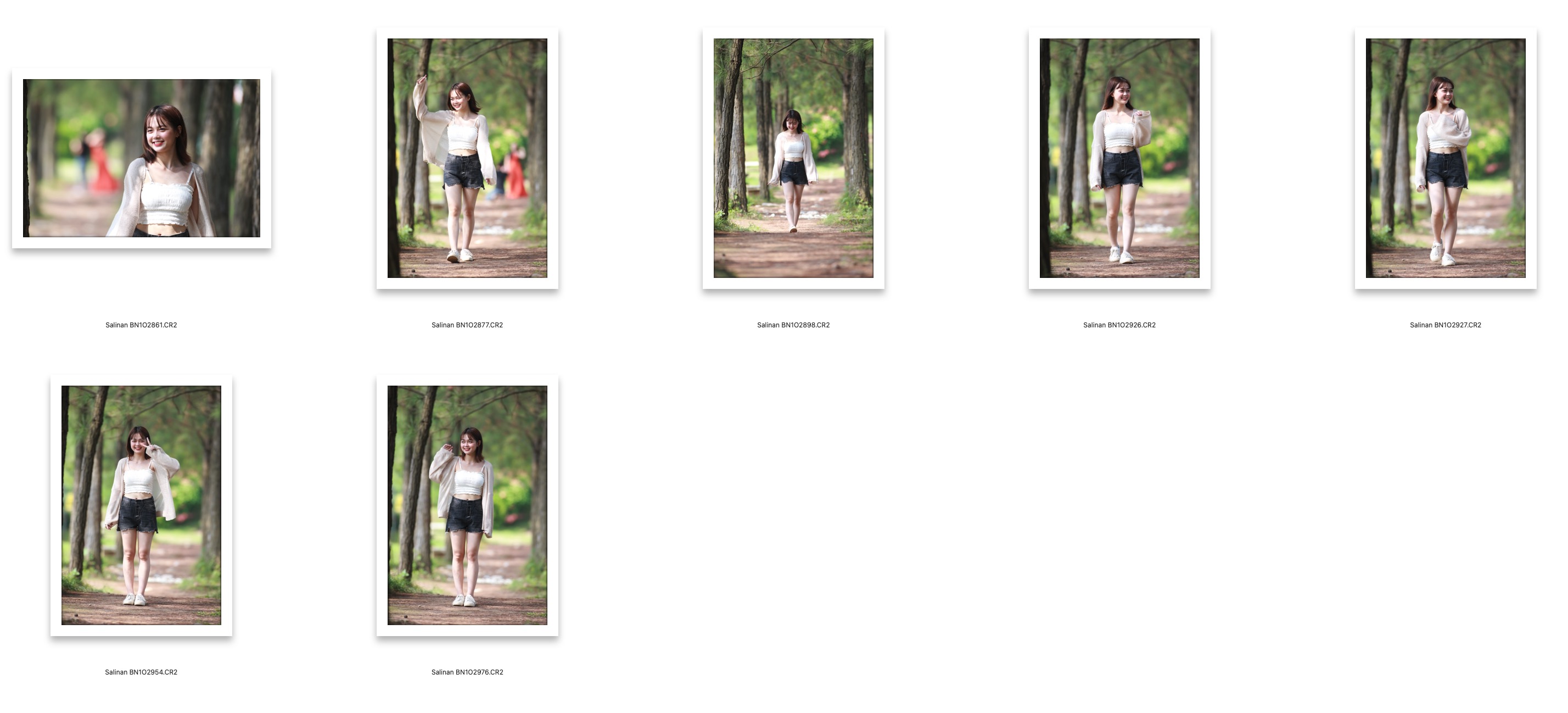 图片[2]-7张公园美女人像摄影修图练习RAW原图素材