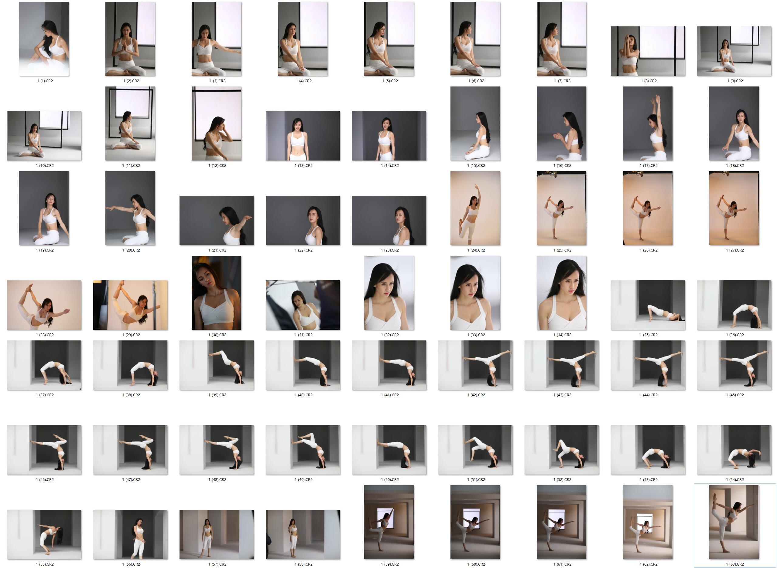 图片[3]-​​​​​110张美女瑜伽棚拍摄影RAW原图Canon EOS-1D X练习素材​