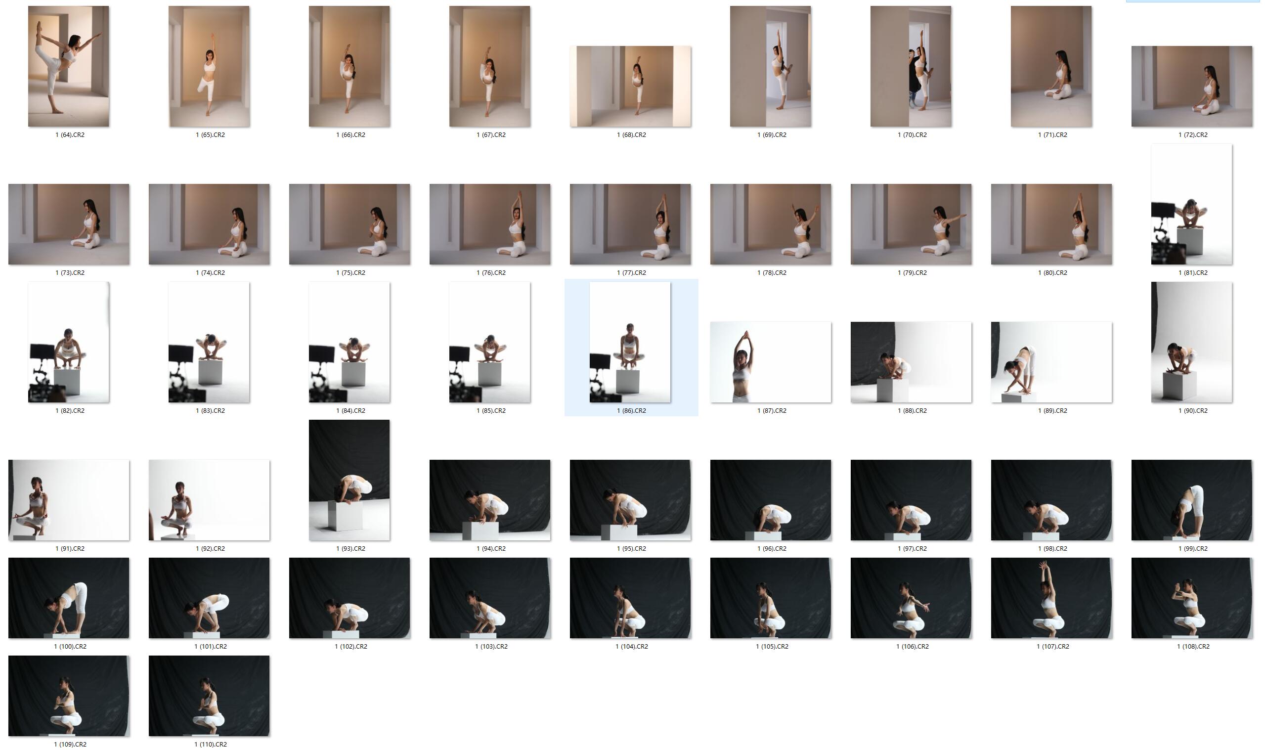 图片[2]-​​​​​110张美女瑜伽棚拍摄影RAW原图Canon EOS-1D X练习素材​