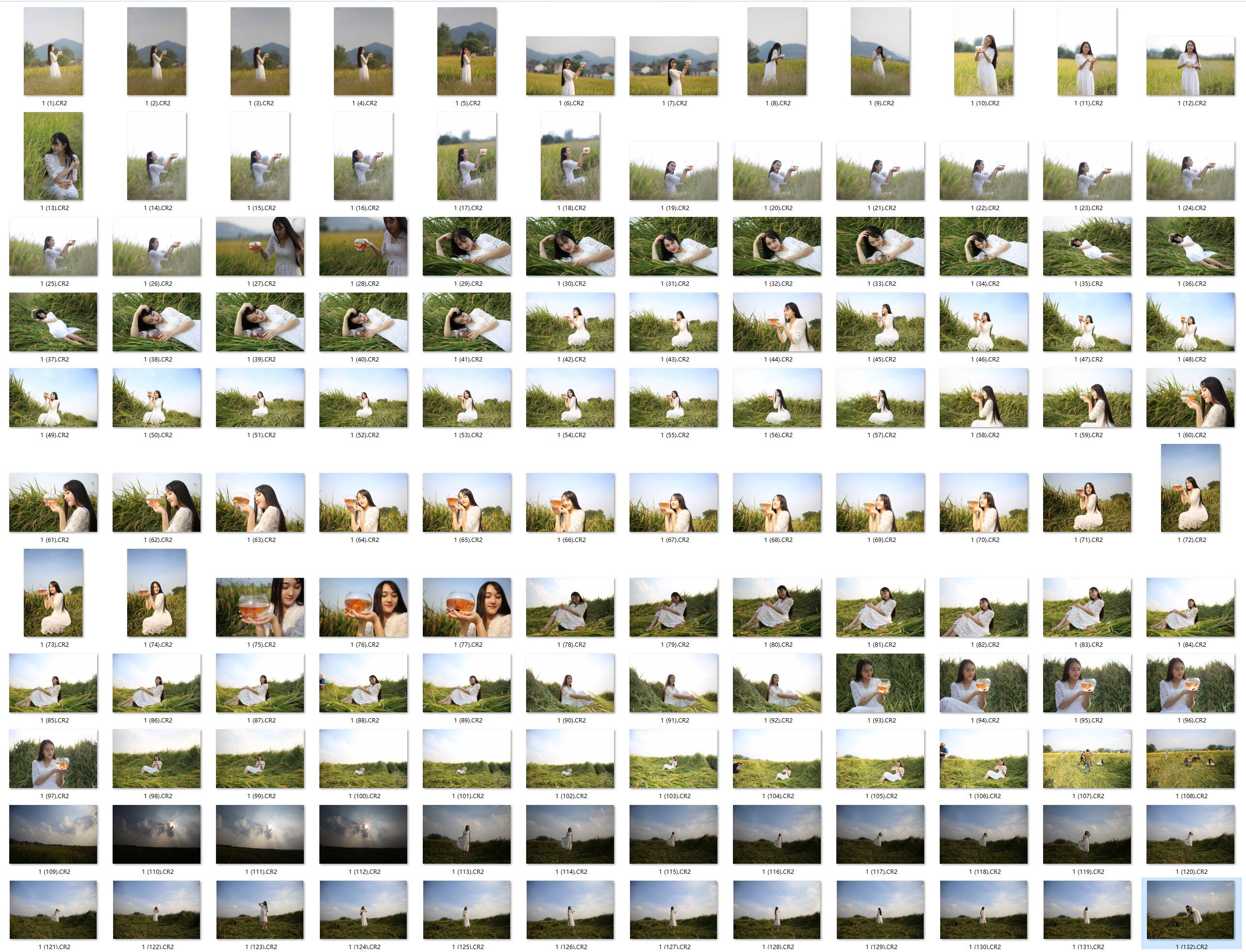 图片[3]-​​​​​242张田园外景美女RAW原图Canon EOS 6D修图练习素材​