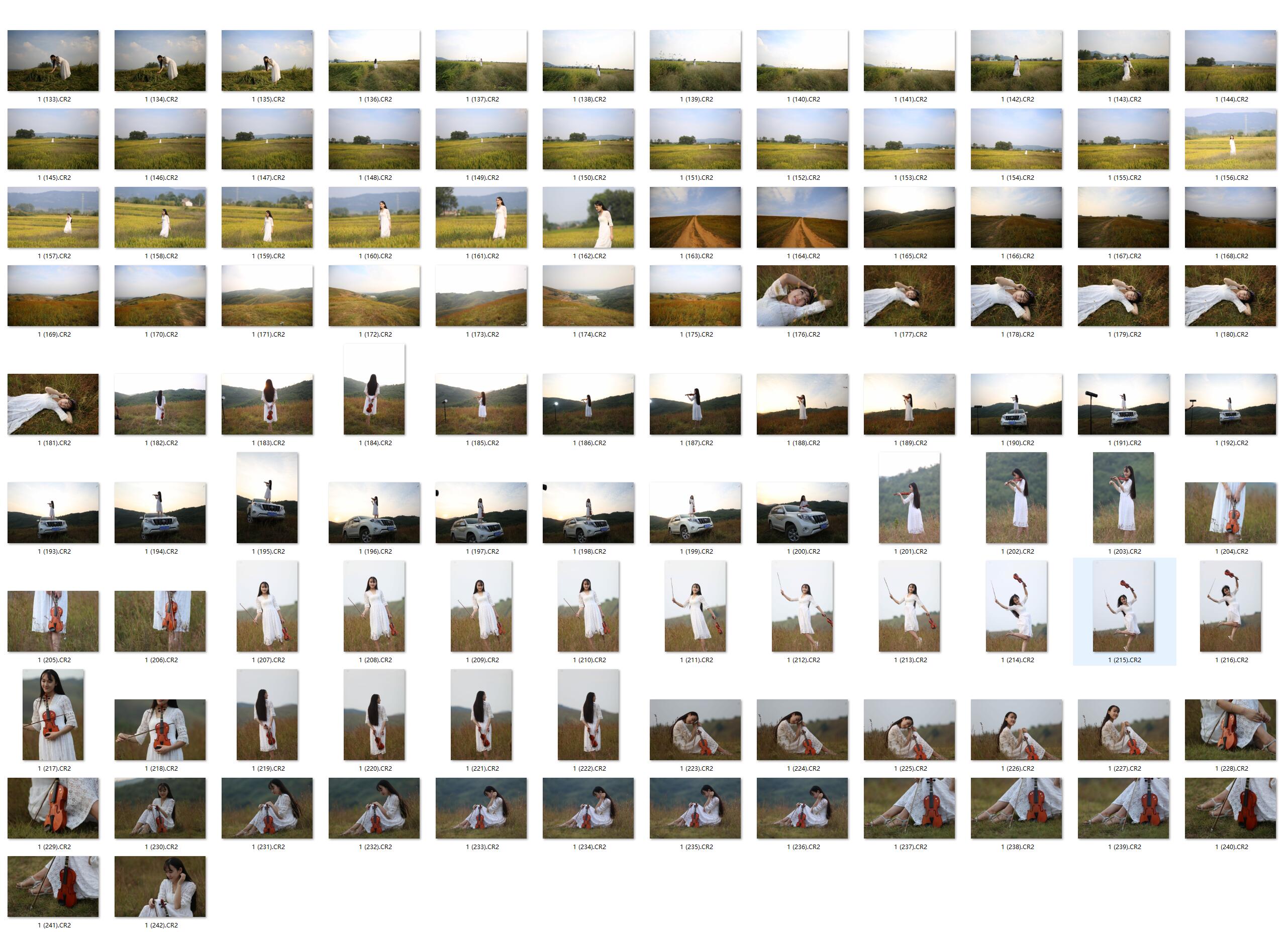 图片[2]-​​​​​242张田园外景美女RAW原图Canon EOS 6D修图练习素材​