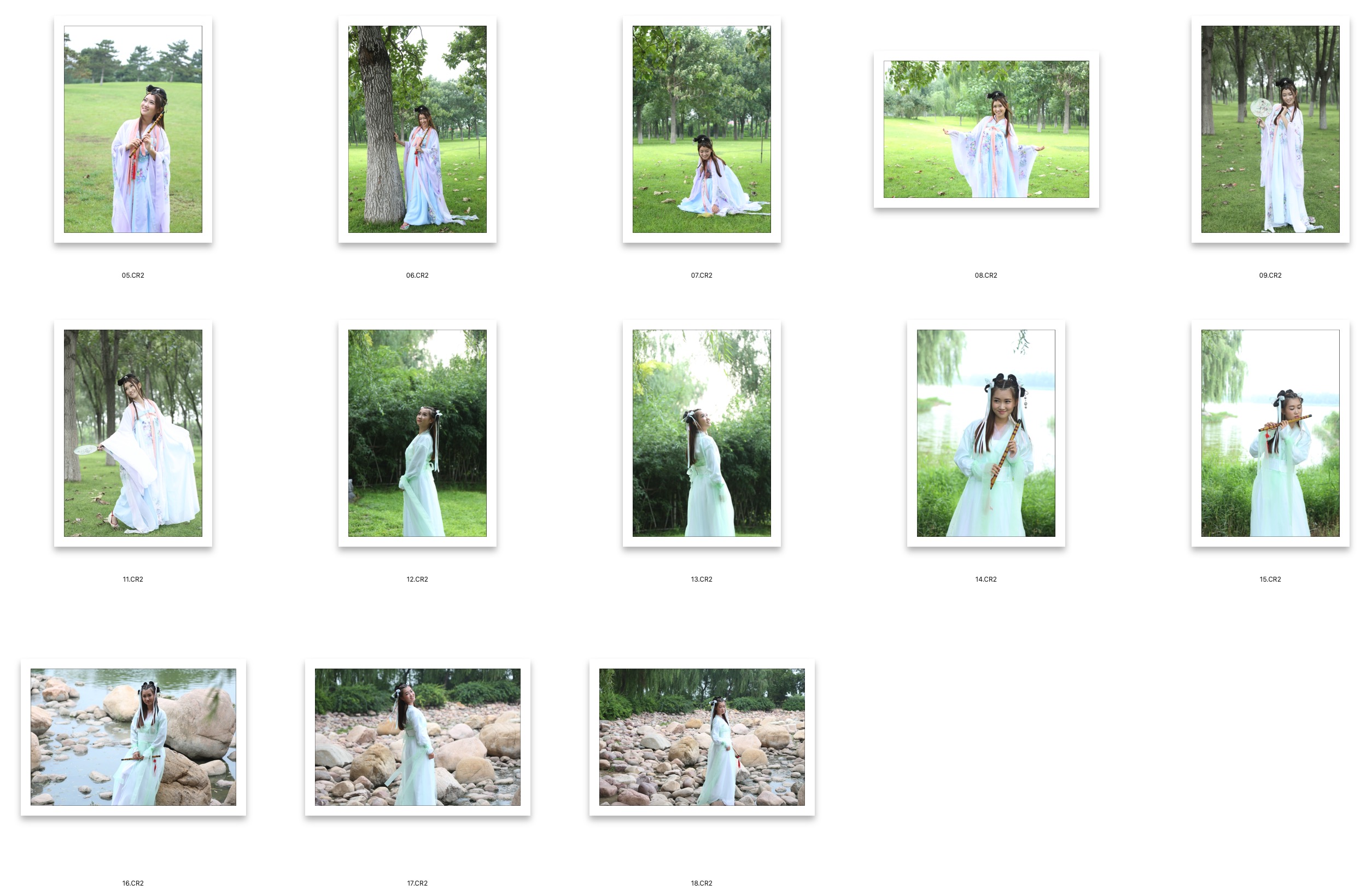 图片[2]-12张清新古装汉服美女人像摄影RAW原图,人像修图练习RAW素材