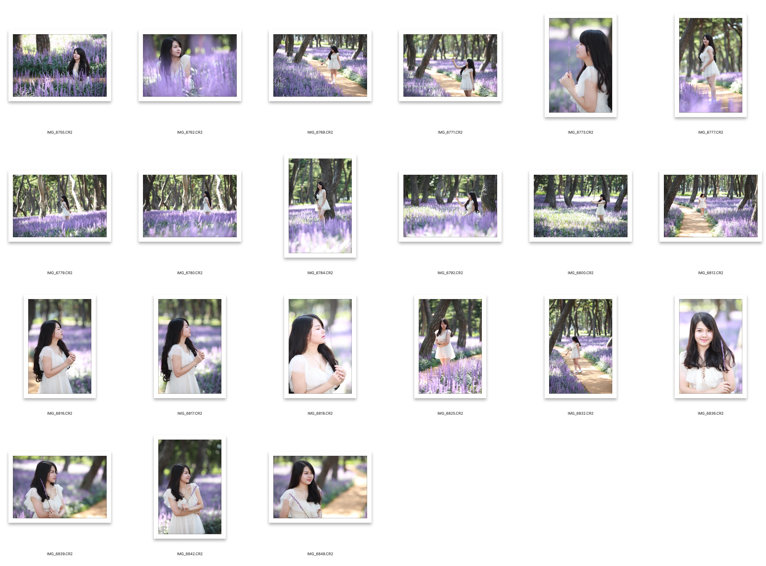 图片[2]-21张薰衣草美女户外写真RAW原片,写真人像修图练习RAW素材