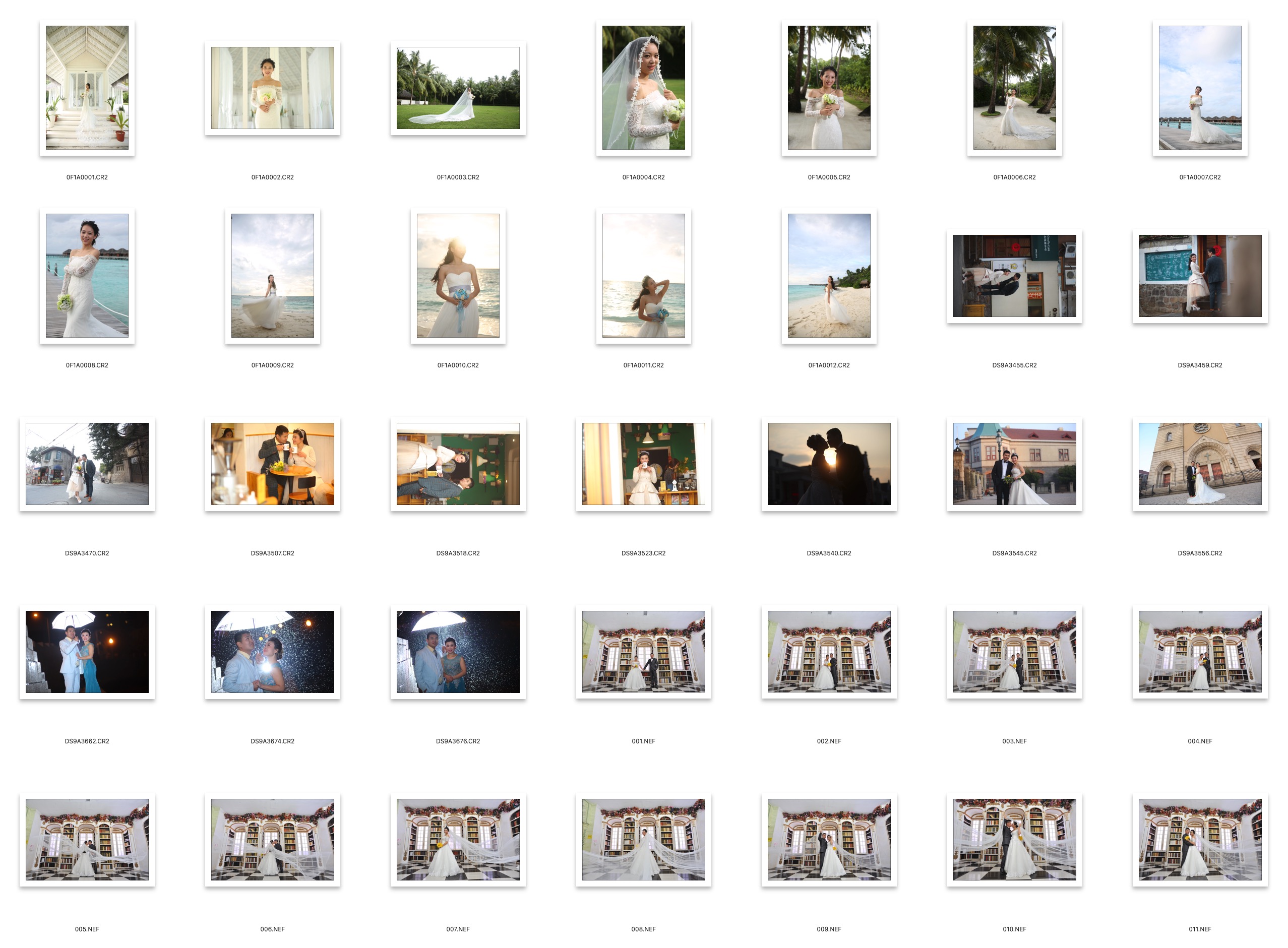 图片[2]-35张韩式唯美婚纱摄影RAW原片,婚纱修图练习RAW素材