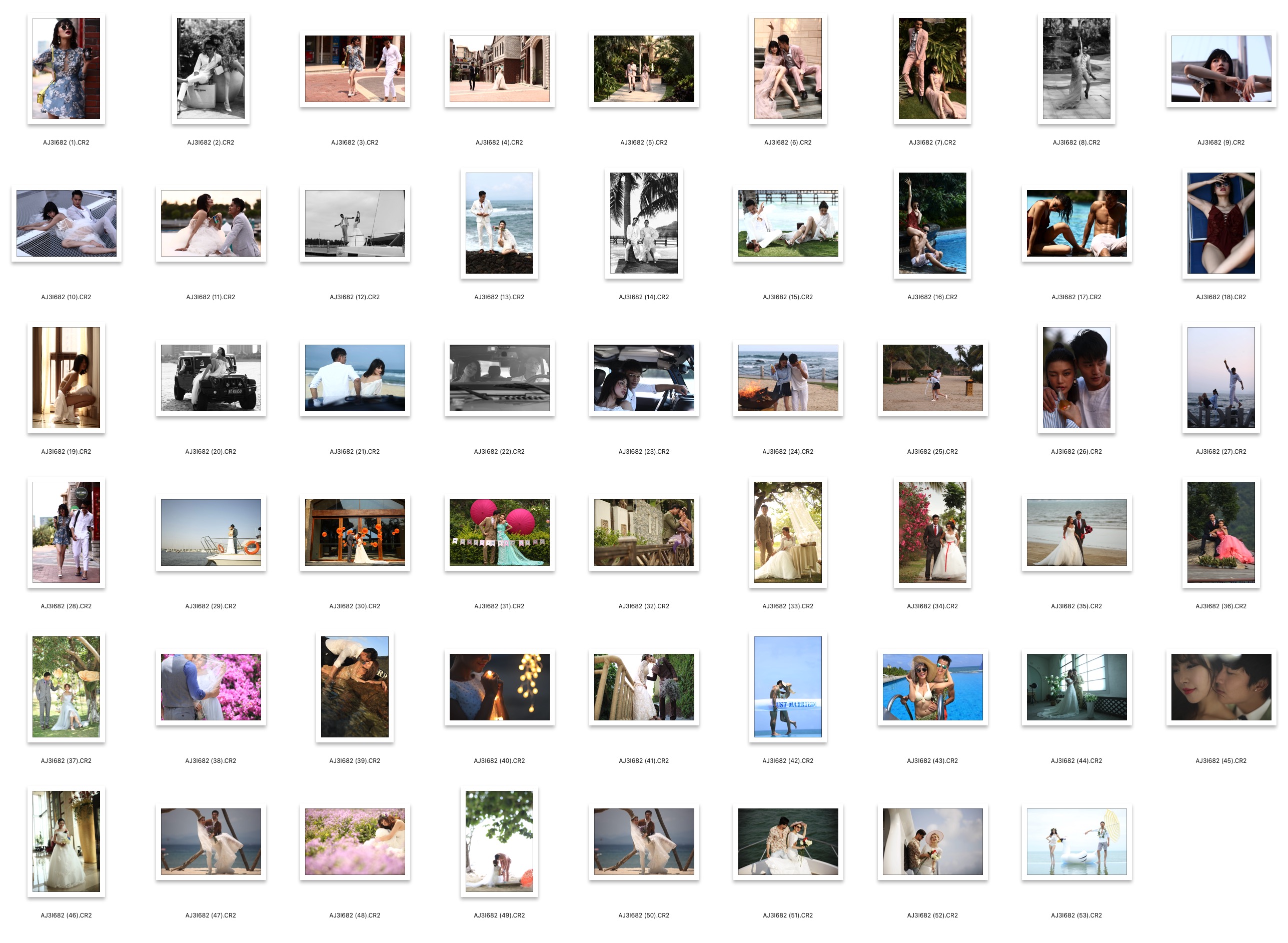 图片[2]-54张旅拍婚礼情侣人像RAW原图合集，人像修图练习RAW素材