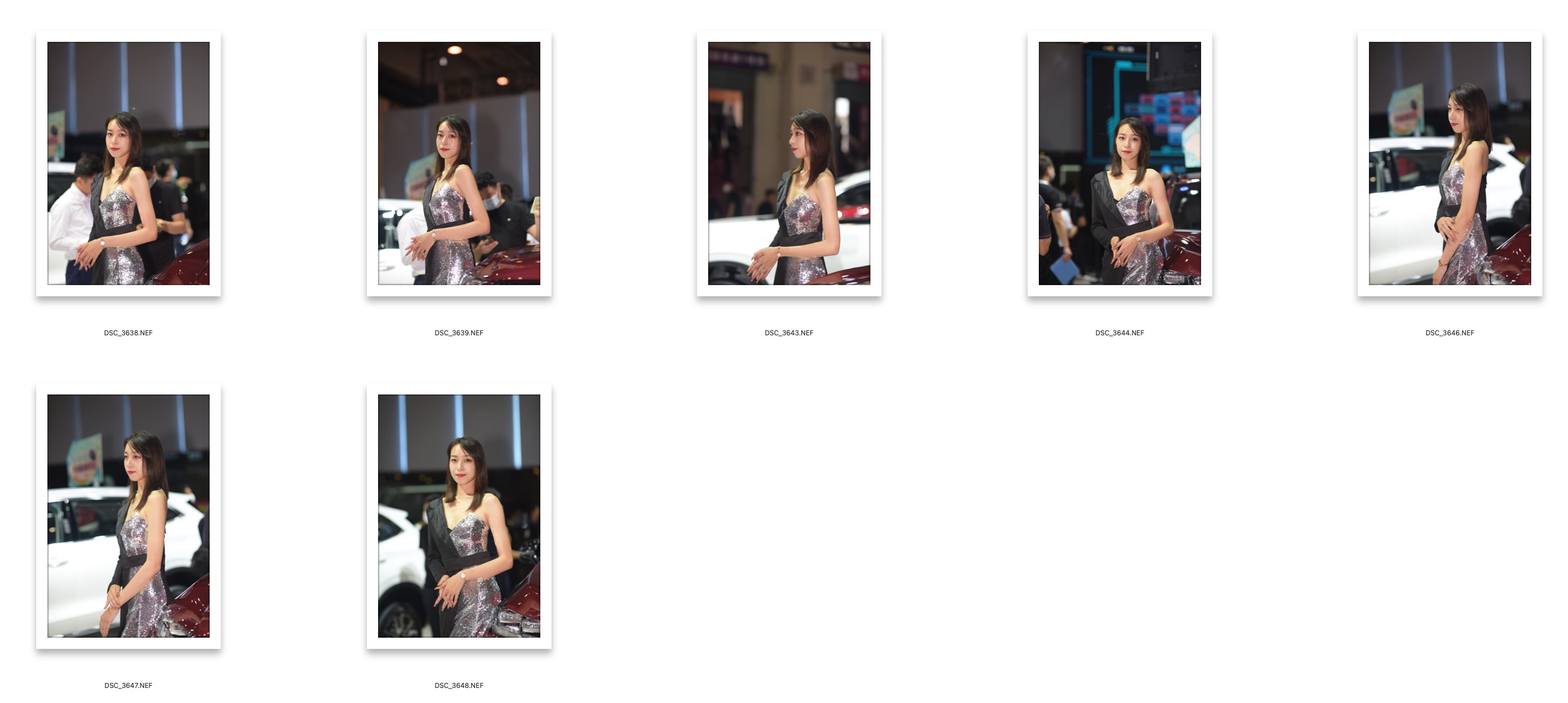 图片[2]-青岛车展美模美女人像raw原图7P，后期修图练习RAW素材