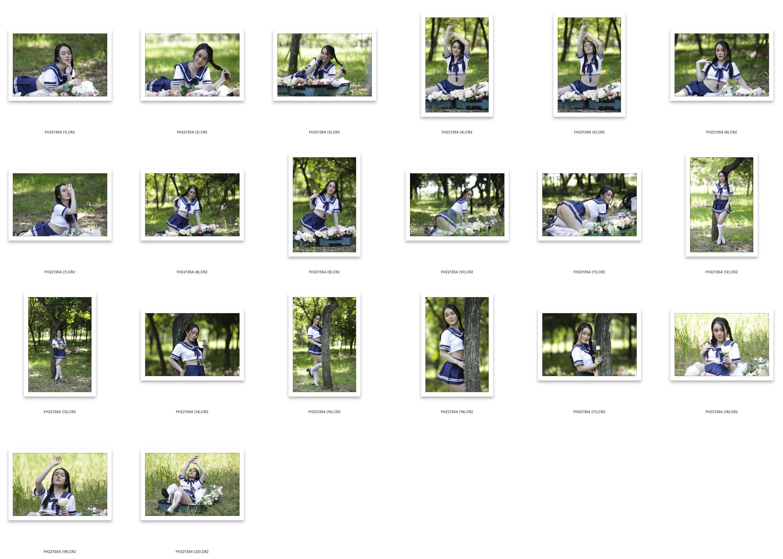 图片[2]-20张户外制服美女写真摄影RAW原图,人像修图练习RAW素材