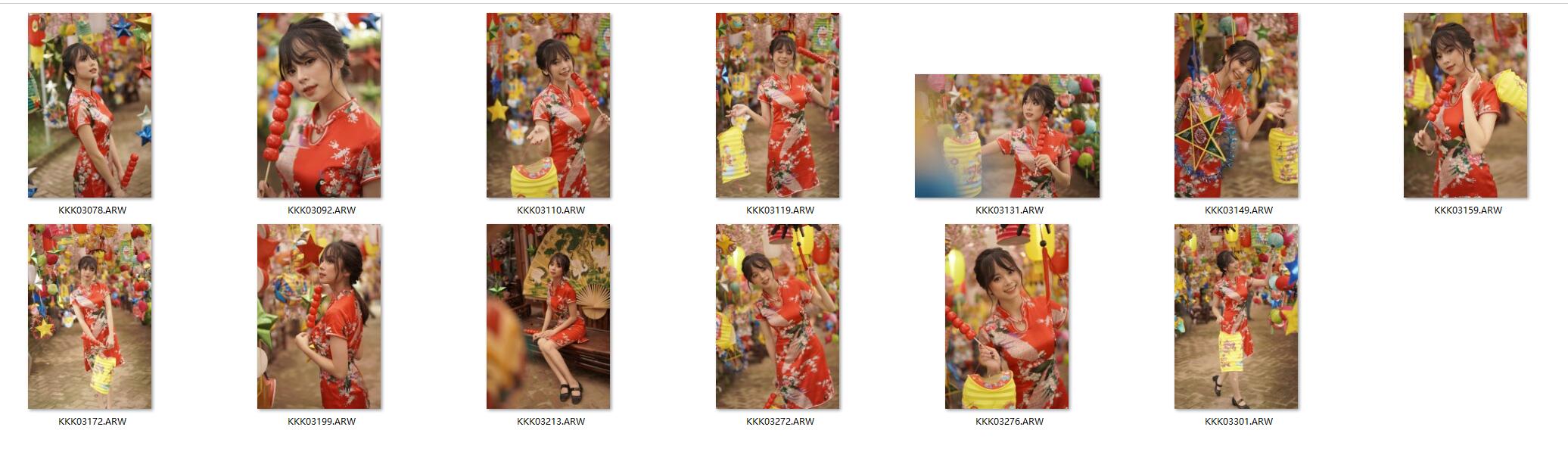 图片[2]-13张喜庆旗袍美女人像写真摄影未修RAW原图-ARW格式原图