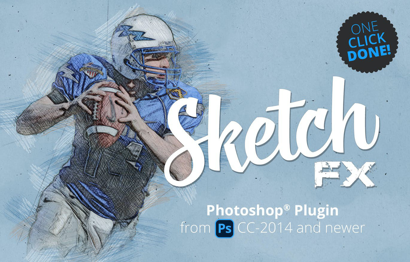 图片[1]-真正的铅笔素描效果PS扩展 Sketch FX-Photo Effect Plugin