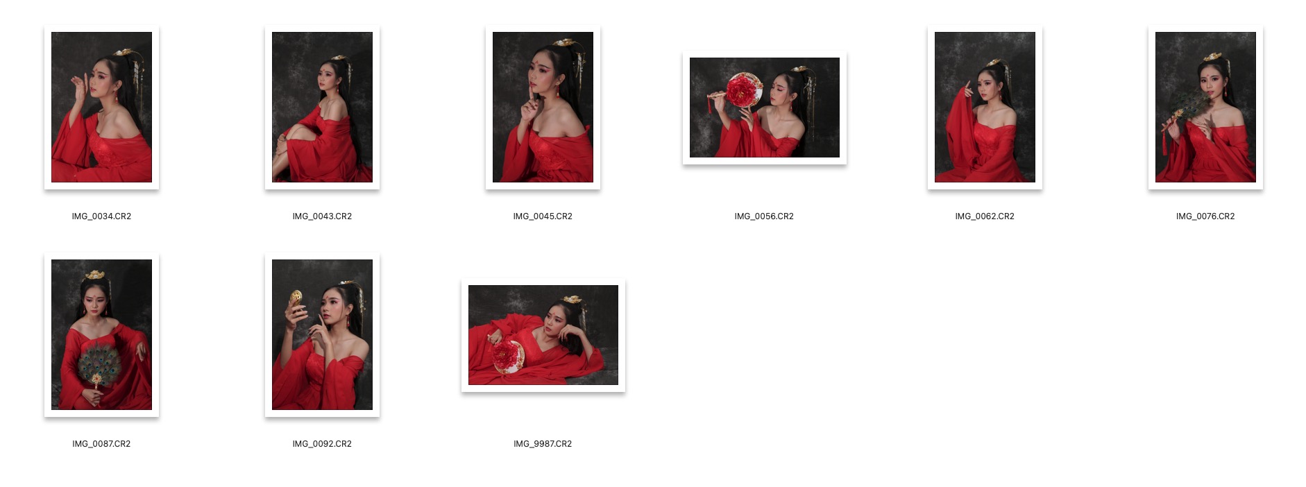 图片[2]-9张古风红衣美女古装人像RAW原片CR2格式人像精修练习素材